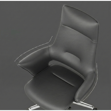 office chair black dortmund synthetic leather upholstered armrests 9
