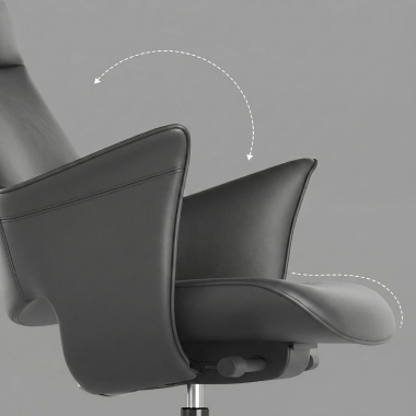 office chair black dortmund synthetic leather upholstered armrests 6