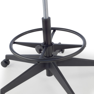stool black office stool fabric fixed armrests 6