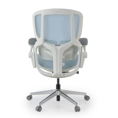 ergonomic chair white blue erghos one without headrest mesh 3d adjustable armrests double lumbar support 12