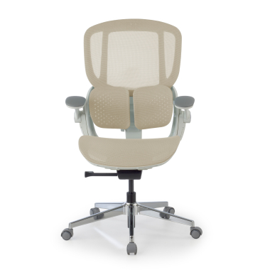 ergonomic chair beige erghos one without headrest mesh 3d adjustable armrests double lumbar support 10