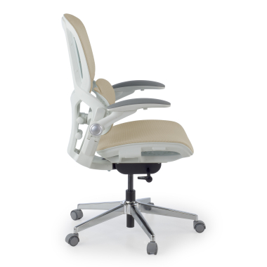 ergonomic chair beige erghos one without headrest mesh 3d adjustable armrests double lumbar support 3