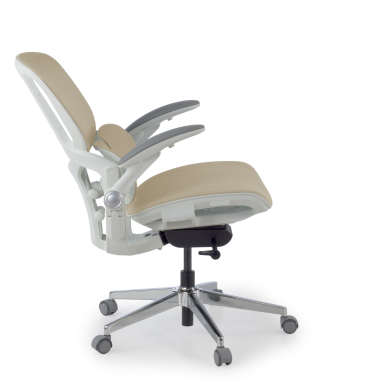 ergonomic chair beige erghos one without headrest mesh 3d adjustable armrests double lumbar support 4