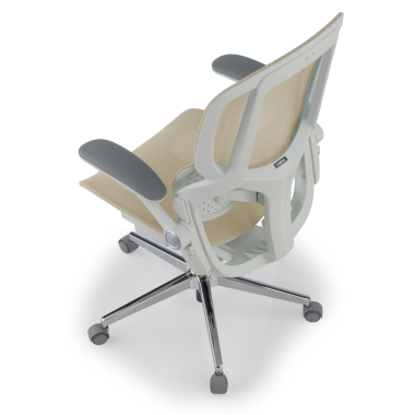 ergonomic chair beige erghos one without headrest mesh 3d adjustable armrests double lumbar support 13