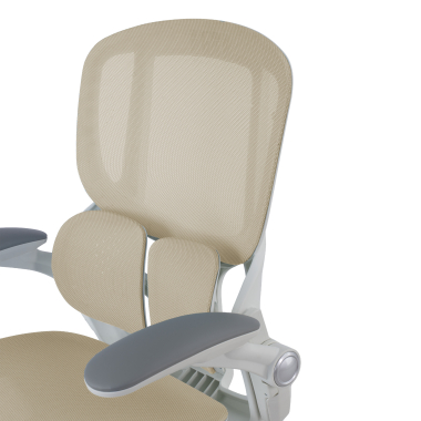 ergonomic chair beige erghos one without headrest mesh 3d adjustable armrests double lumbar support 15