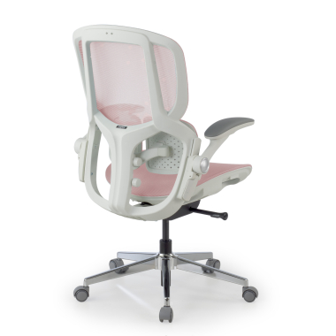 ergonomic chair white pink erghos one without headrest mesh 3d adjustable armrests double lumbar support 11