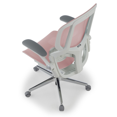 ergonomic chair white pink erghos one without headrest mesh 3d adjustable armrests double lumbar support 13