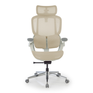 ergonomic chair beige erghos one with headrest mesh 3d adjustable armrests double lumbar support headrest 11