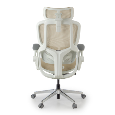 ergonomic chair beige erghos one with headrest mesh 3d adjustable armrests double lumbar support headrest 12