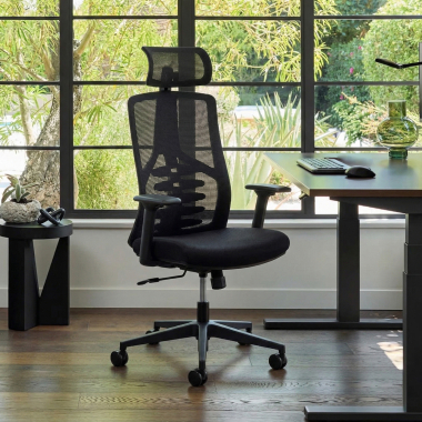 ergonomic chair black quick mesh 3d adjustable armrests lumbar support headrest 2