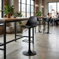 Bar Stool Norway with Metal Legs, Modern Design