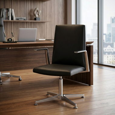 meeting room chair black meeting chair natural skin fixed armrests 2