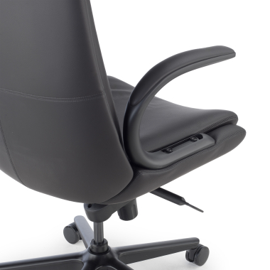 office chair black kronberg synthetic leather upholstered armrests 6