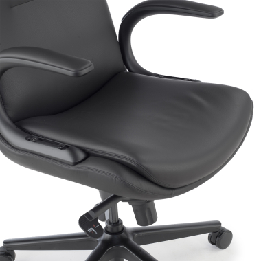 office chair black kronberg synthetic leather upholstered armrests 5
