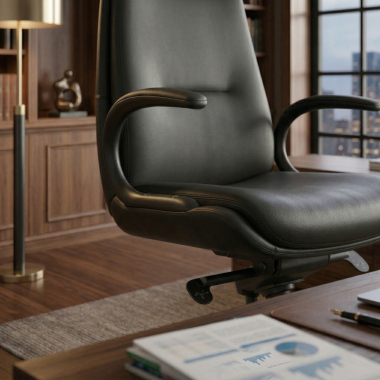 office chair black kronberg synthetic leather upholstered armrests 13