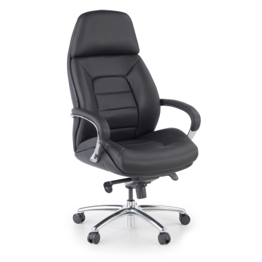 office chair black regent synthetic leather upholstered armrests 1