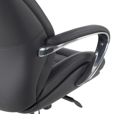 office chair black regent synthetic leather upholstered armrests 5