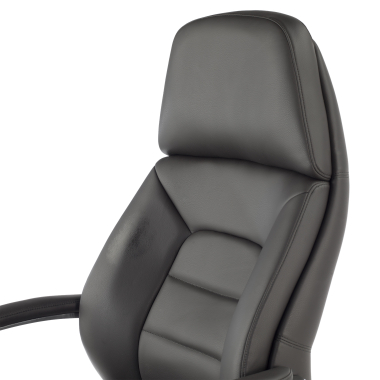 office chair black regent synthetic leather upholstered armrests 6