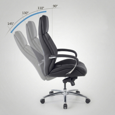 office chair black regent synthetic leather upholstered armrests 4