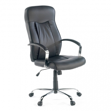 office chair black glencoe synthetic leather upholstered armrests 1