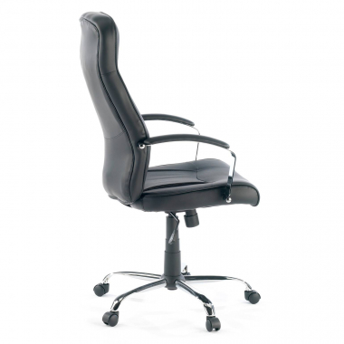 office chair black glencoe synthetic leather upholstered armrests 4