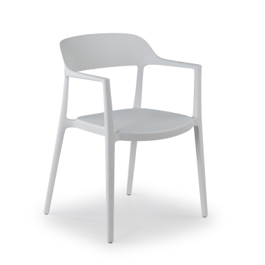 visitor chair white riga plastic no armrests 1