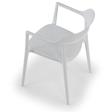 visitor chair white riga plastic no armrests 10