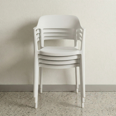 visitor chair white riga plastic no armrests 7