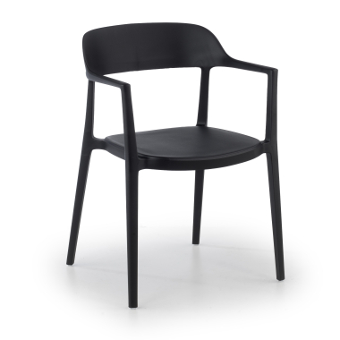 visitor chair black riga plastic no armrests 1