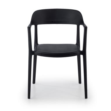 visitor chair black riga plastic no armrests 3
