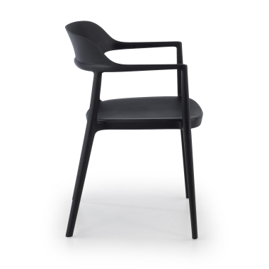 visitor chair black riga plastic no armrests 4