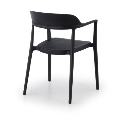 visitor chair black riga plastic no armrests 8