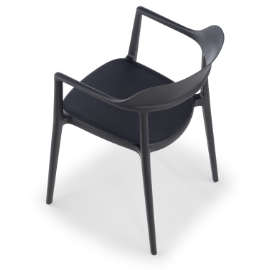 visitor chair black riga plastic no armrests 10