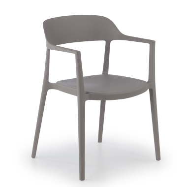 visitor chair gray riga plastic no armrests 1