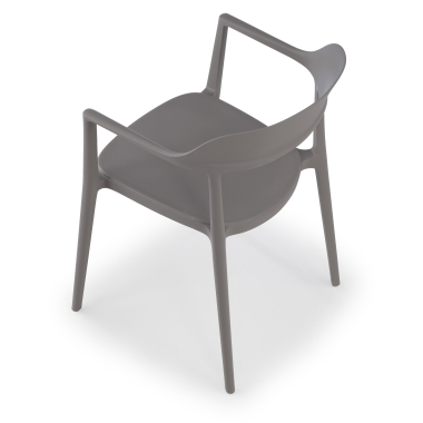 visitor chair gray riga plastic no armrests 10