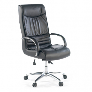 office chair black texas natural skin upholstered armrests lumbar support 1