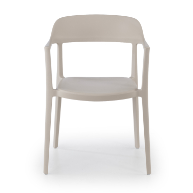 visitor chair beige riga plastic no armrests 3