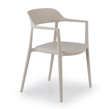 visitor chair beige riga plastic no armrests 1