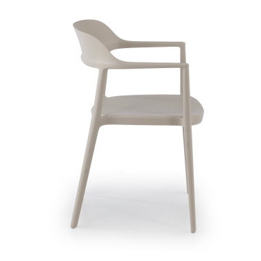 visitor chair beige riga plastic no armrests 4