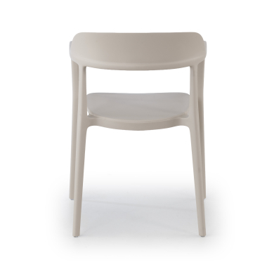 visitor chair beige riga plastic no armrests 8