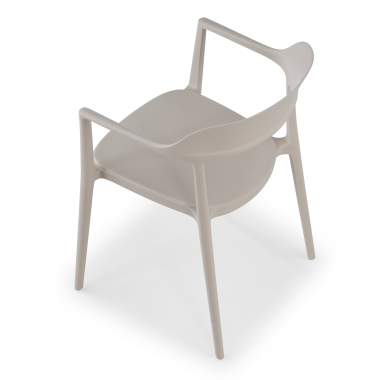 visitor chair beige riga plastic no armrests 10