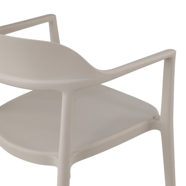 visitor chair beige riga plastic no armrests 5