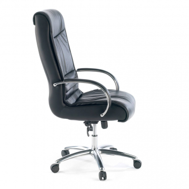 office chair black texas natural skin upholstered armrests lumbar support 4