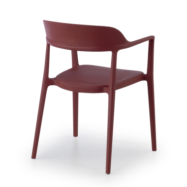 visitor chair red riga plastic no armrests 4