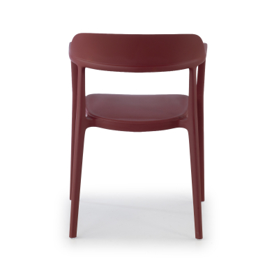 visitor chair red riga plastic no armrests 5
