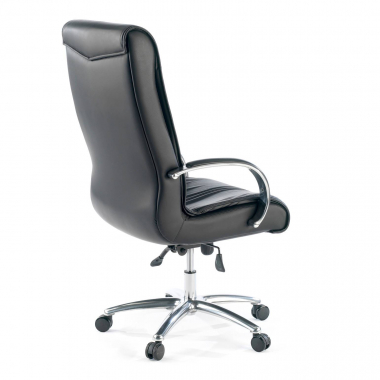 office chair black texas natural skin upholstered armrests lumbar support 6