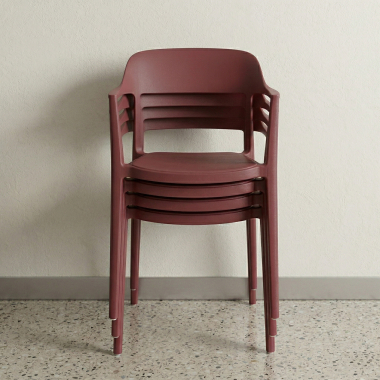 visitor chair red riga plastic no armrests 7