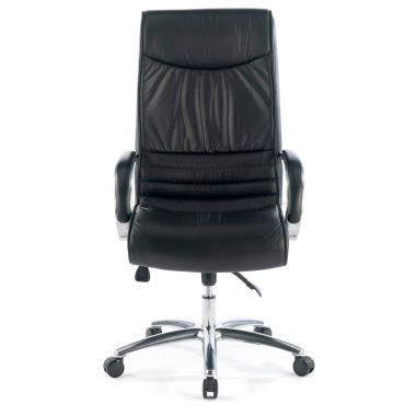 office chair black texas natural skin upholstered armrests lumbar support 3