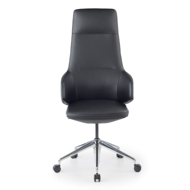 office chair black kassel natural skin fixed armrests 3