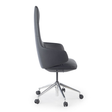 office chair black kassel natural skin fixed armrests 4